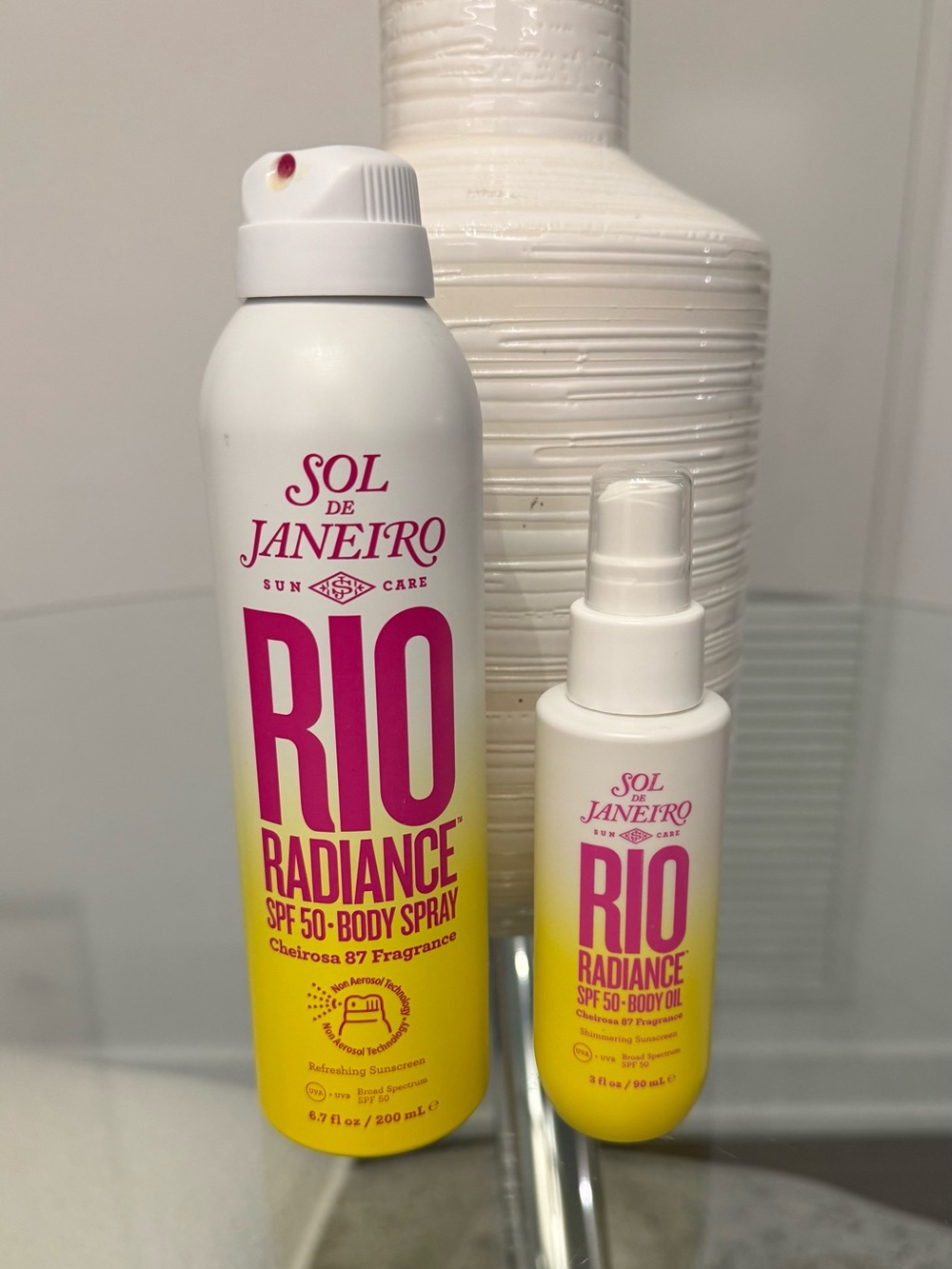 New Condition! Sol de Janeiro Sunscreen Spray and Shimmer Sunscreen Oil Spray-